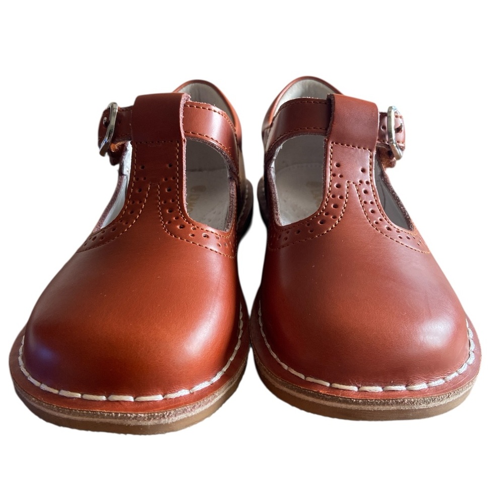 L'Amour Brown Kids T-Strap Dress Shoes